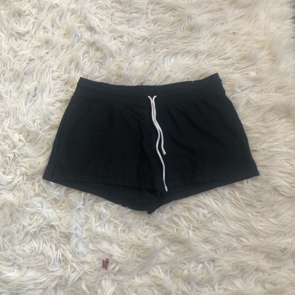 Reebok black tie running shorts sz L